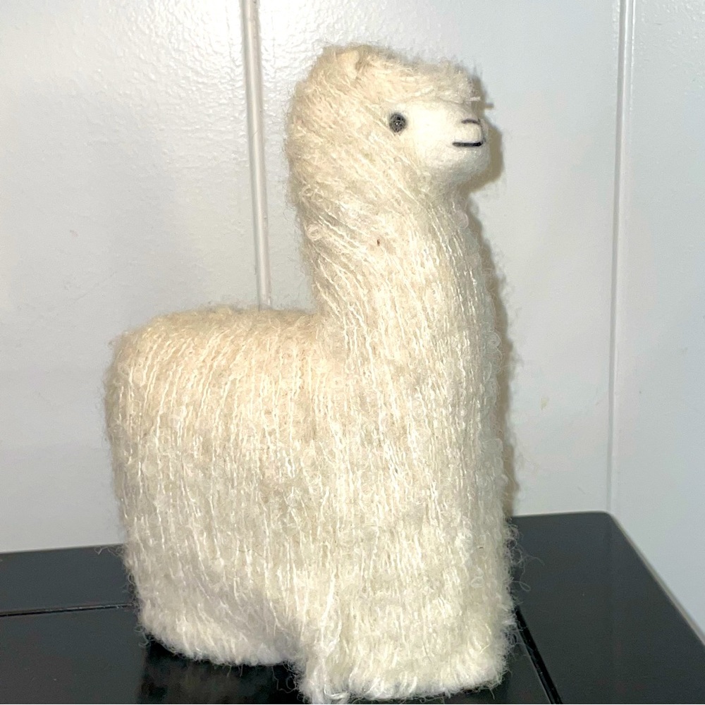 Darling Stuffed Alpaca Made From Lovely Genuine Alpaca Fleece.